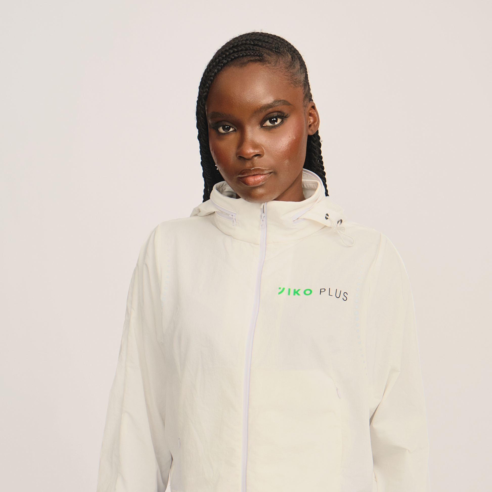 Yiko Plus Snow Edge Hoodie Top